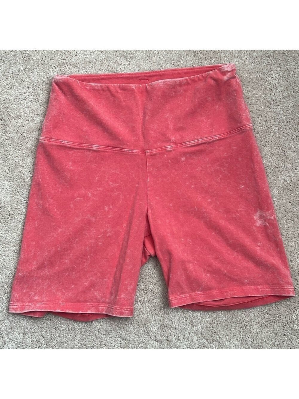 PINK Victoria's Secret Distressed Coral Bike Shorts